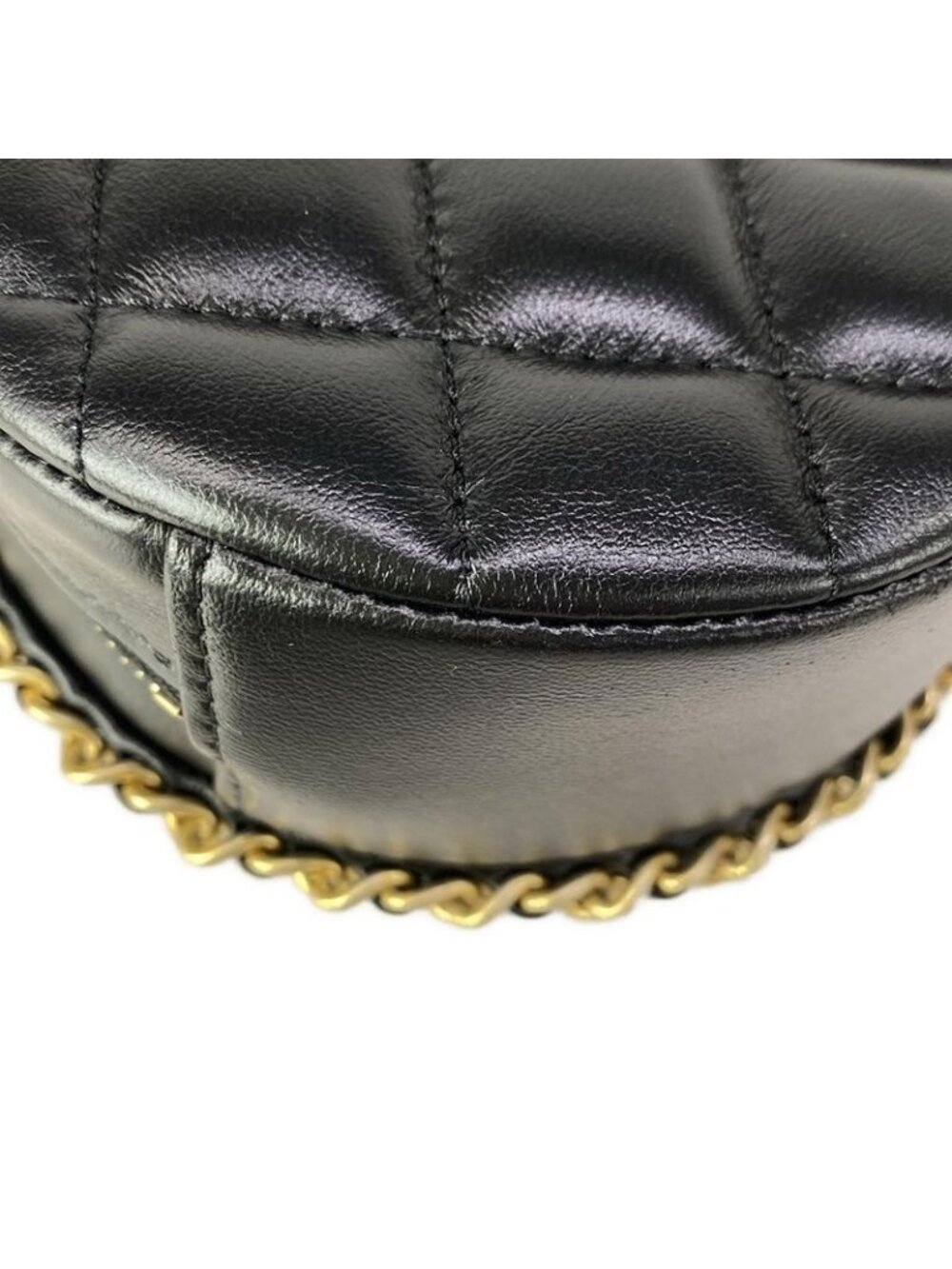 Chanel Shoulder Bag Classic Chain Clutch Quilted Black Vintage Gigold Lambskin - Picture 8 of 16
